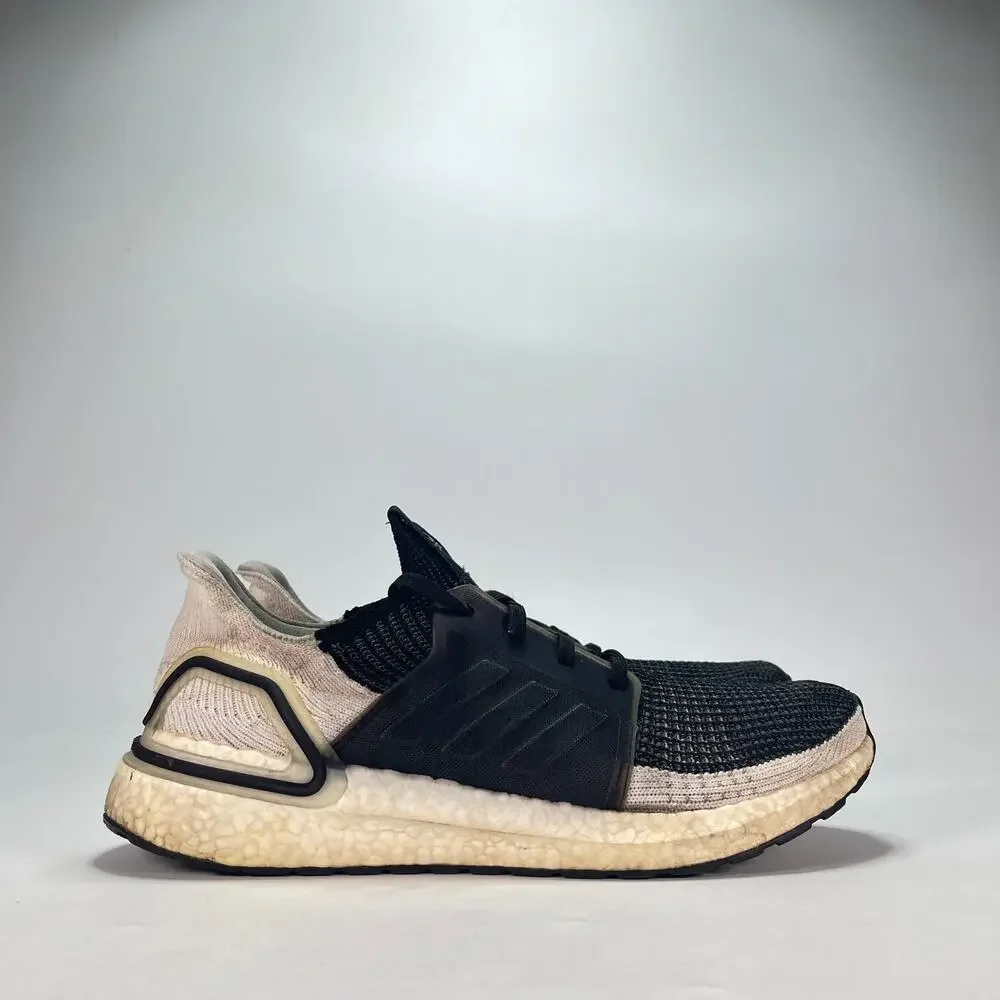 adidas Ultraboost 19 Core Black Grey Athletic Running Shoes B37704 Men's Sz 10.5